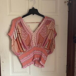 Rose & Olive Colorful Boho Patchwork Blouse